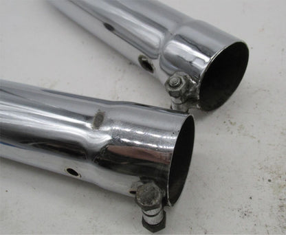 Pair of Vintage Triumph BSA Bates Genuine 10" Long Turn Out Exhaust Tips