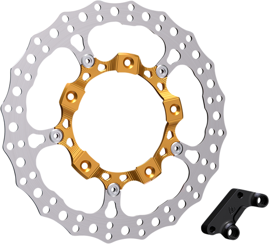 Arlen Ness Brake Rotor 14" Gold Front Left 300002