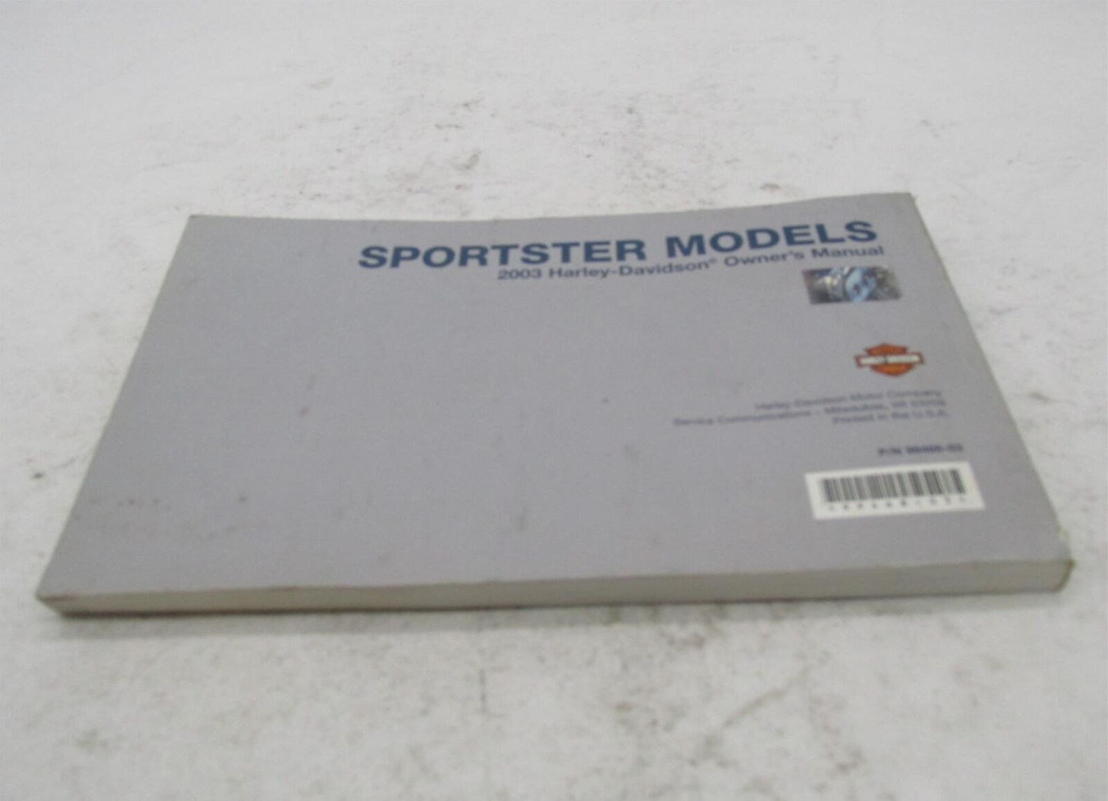 Harley-Davidson Factory 2003 100TH Anniversary Sportster Owner's Manual 99468-03