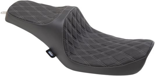 Drag Specialties Predator III Seats Black Silver 0803-0653