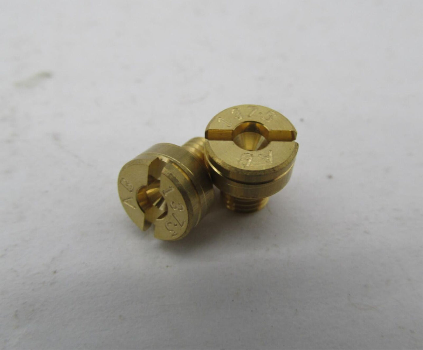 Lot of 2 EBC Mikuni Carburetor Carb Brass Slot Head Main Jets SJ137.5