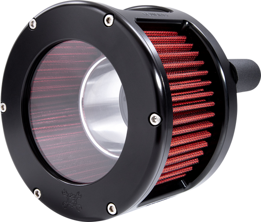 Feuling BA Race Series Air Cleaner Kit Black - Clear Cover - Red 5424