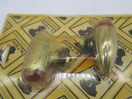 Harley Davidson V-Twin Bullet Marker Lights Smooth Amber Lens 33-0450