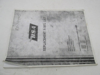 Photocopied BSA Replacement Motorcycle Parts List A65 A50 00-5145