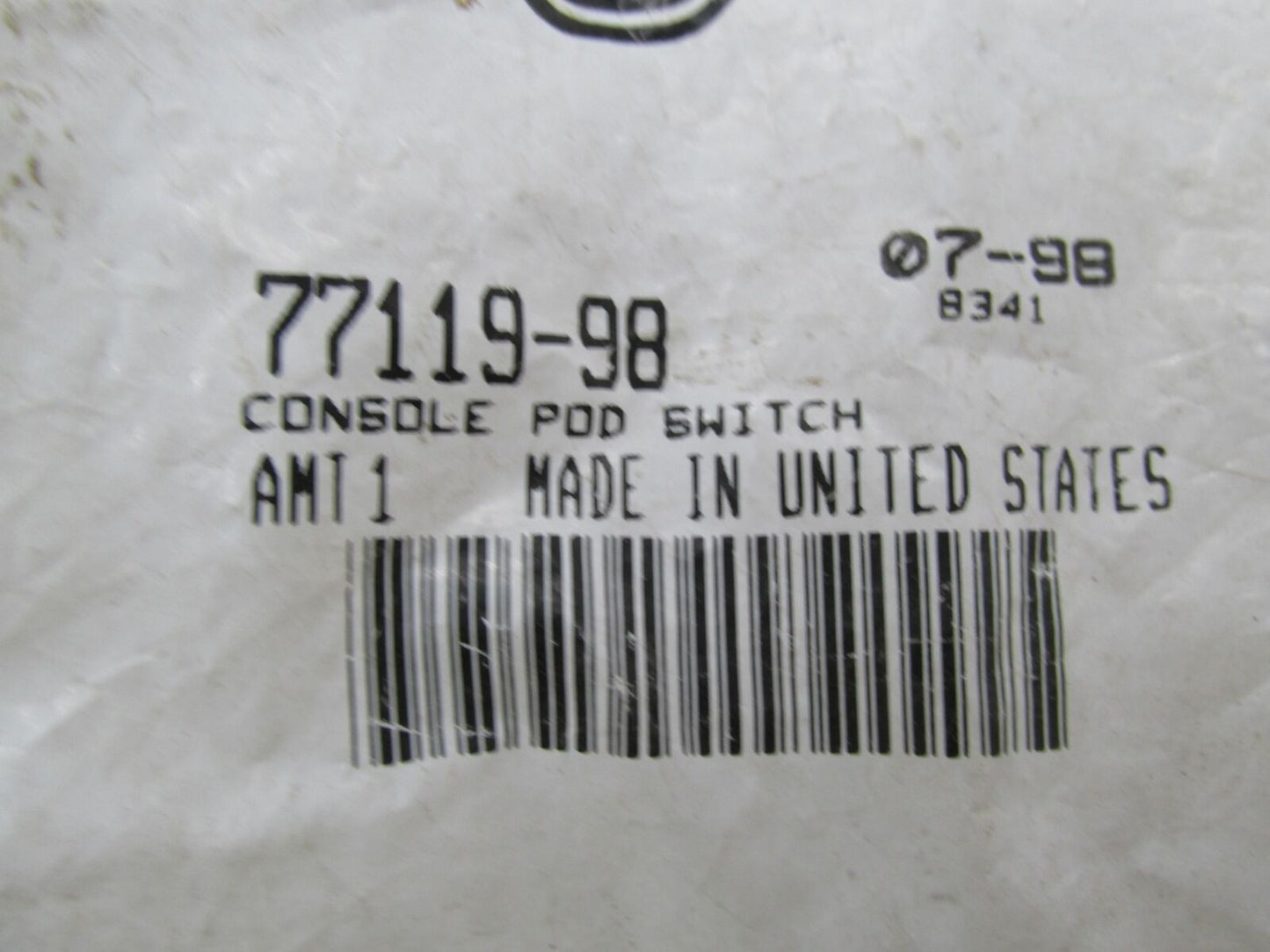 Harley Davidson Genuine NOS Console Pod Switch 77119-98