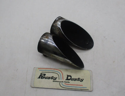 Pair of Harley Davidson Chopper Slash Cut Exhaust Tips 2-1/4" D X 4-5/8" Long