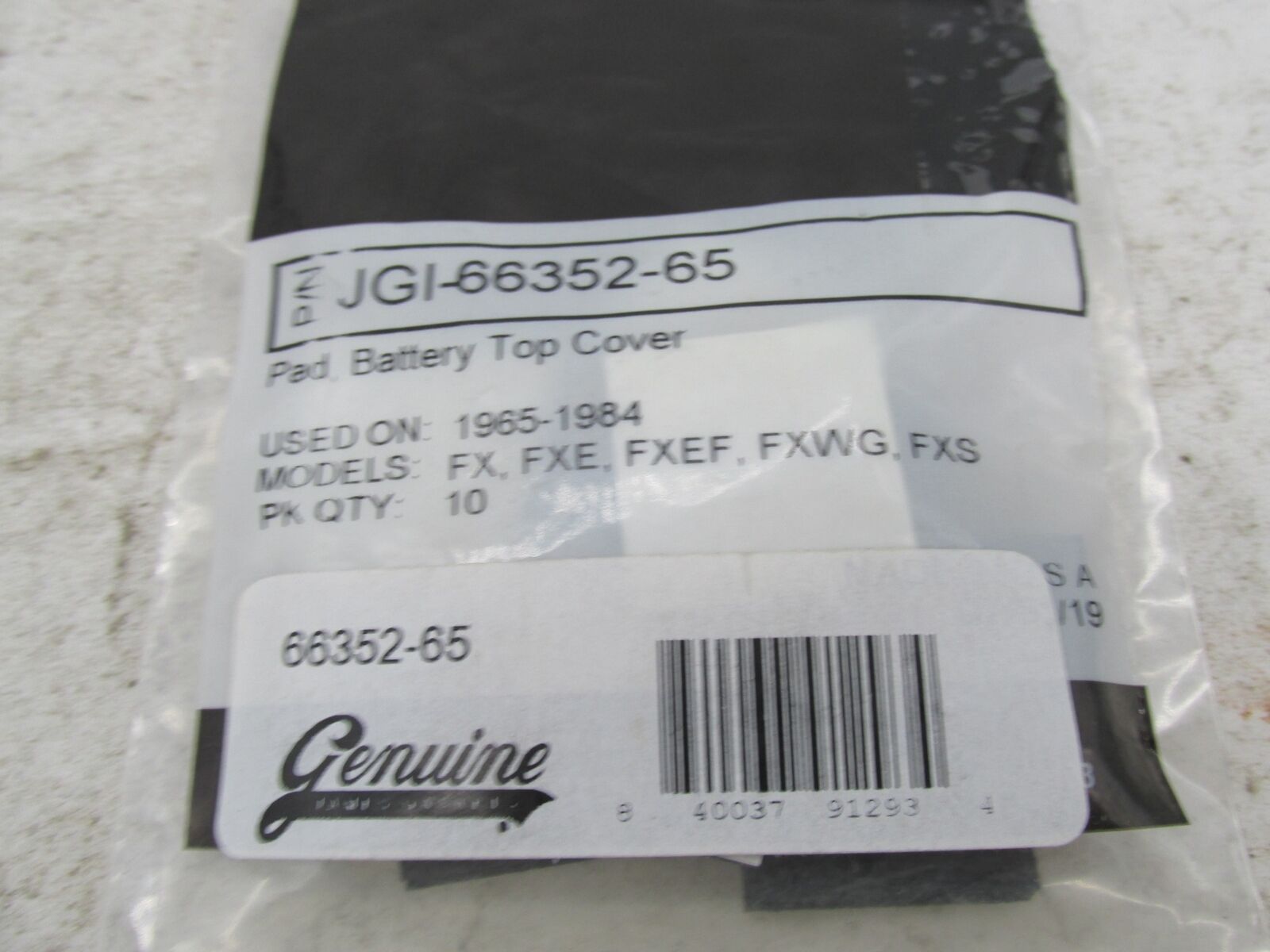 Lot of 10 Harley James Gaskets Top Cover Battery Pads FX FXE FXWG JGI-66352-65