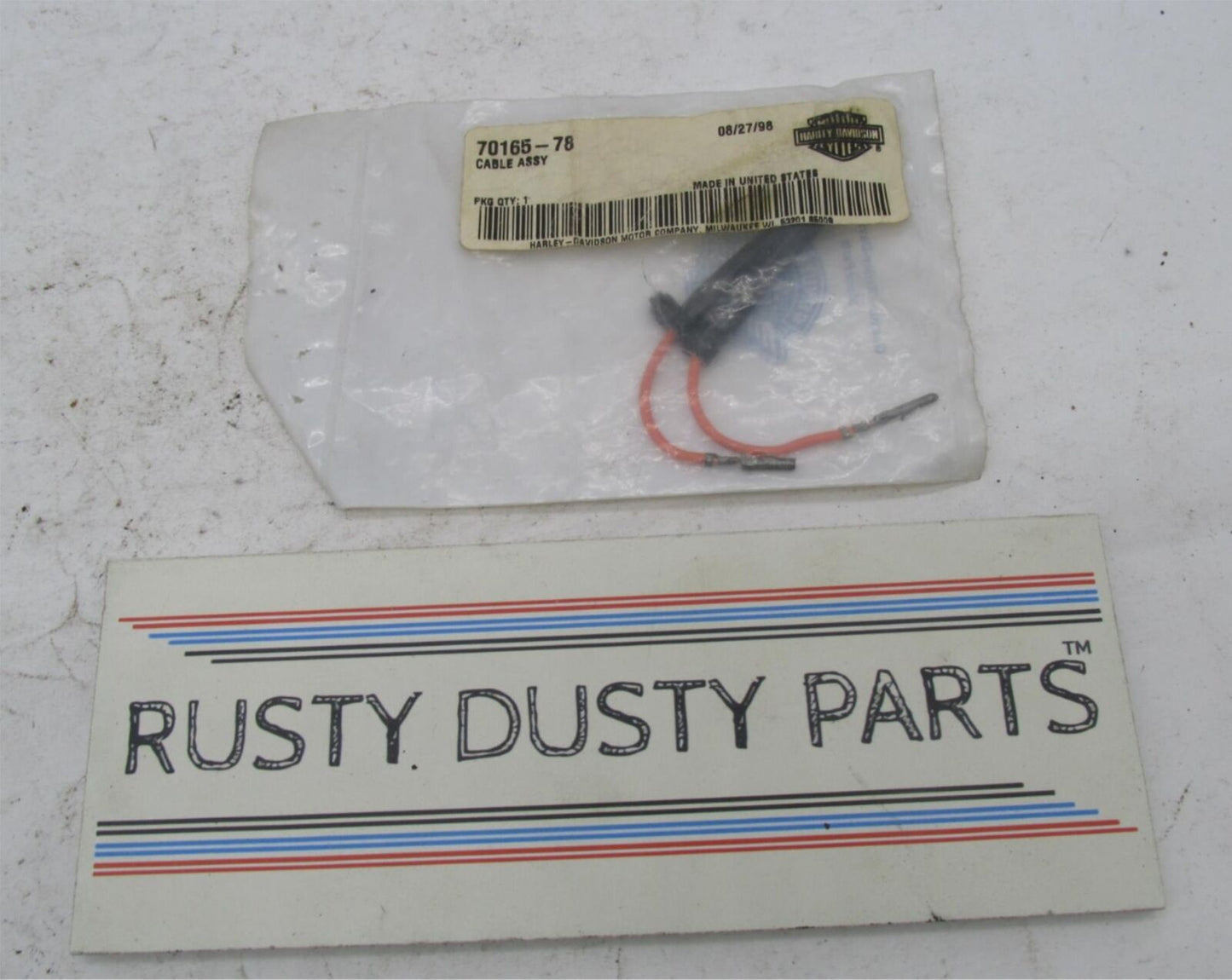 Harley-Davidson Genuine NOS Headlamp Cable Assembly 70165-78