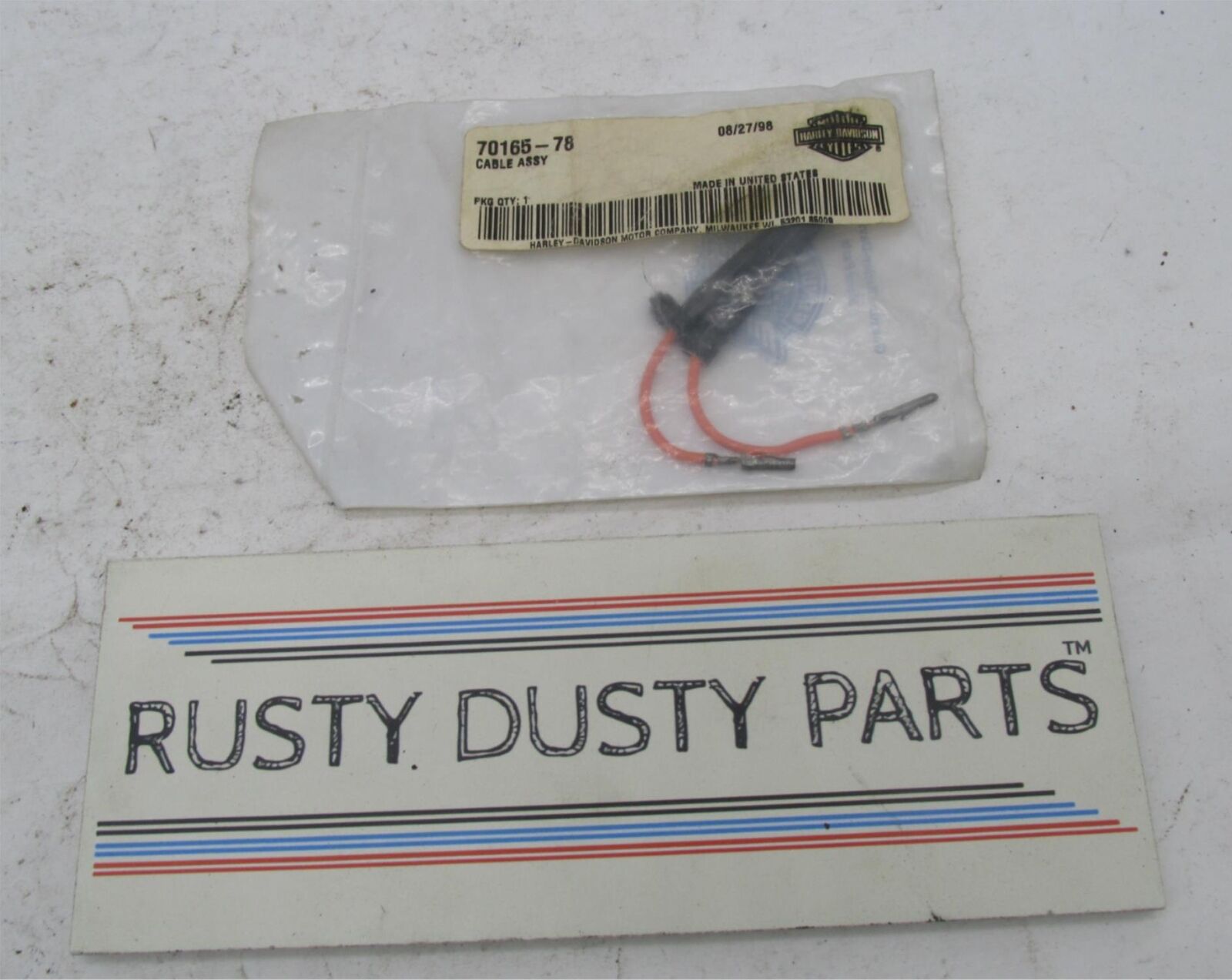 Harley-Davidson Genuine NOS Headlamp Cable Assembly 70165-78