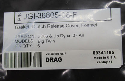 Lot of 3 Harley James Clutch Release Cover Gaskets Foamet JGI-36805-06-F