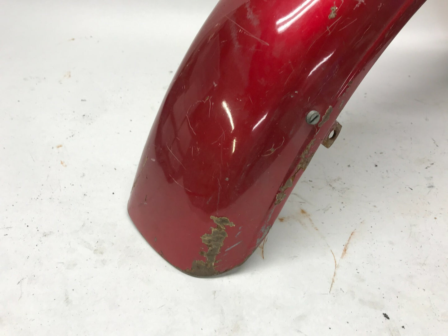 Vintage Harley Davidson Ironhead Front 5"  Fender Red no Dents Metal X