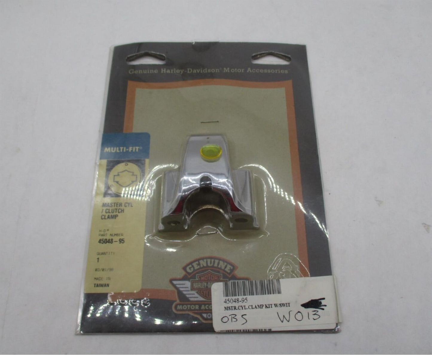 Harley Davidson Genuine NOS Chrome Master Cylinder Clutch Clamp 45048-95