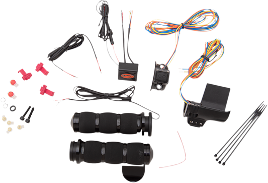 Avon TBW Air Cushion Heated Grips Throttle Boss Black AIR-90-A-B-F-RH