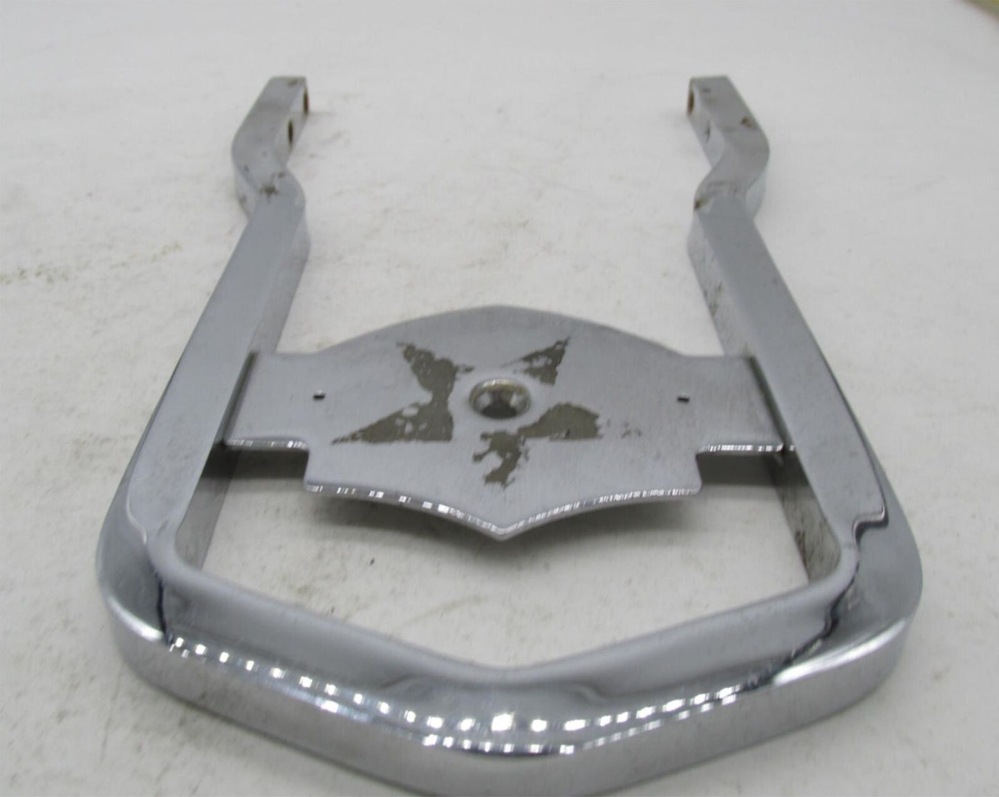 Harley-Davidson 11 2.5" Tall Chrome Sissy Bar Back Rest Bracket 5-5/8" Wide