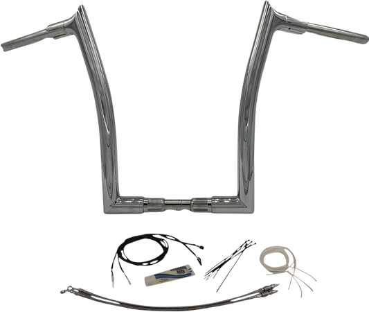 Fat Baggers, Inc. 1-1/2" EZ Install Pointed Top Handlebar Kit 16" Chrome 809616