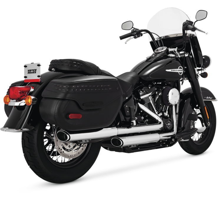 Vance & Hines PCX Twin Slash 3" Slip-Ons Chrome 16379