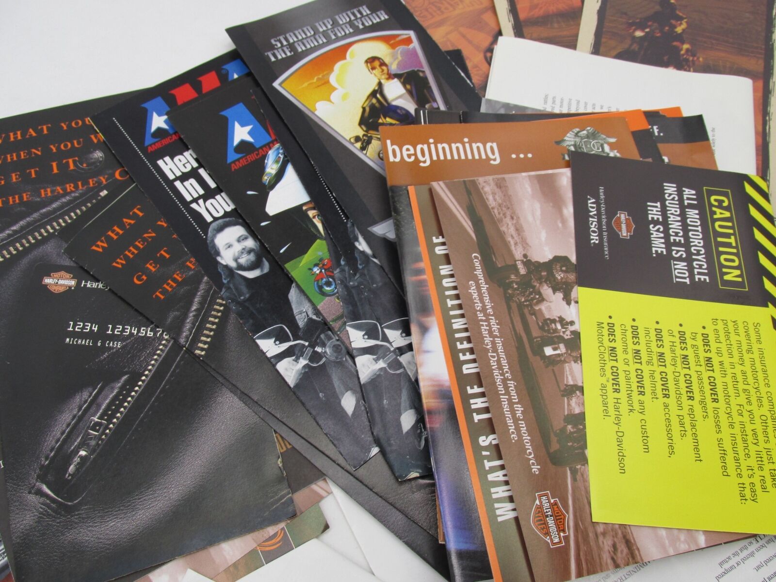 Huge Mixed Lot of Harley-Davidson Warranty AMA Credit Card Literature