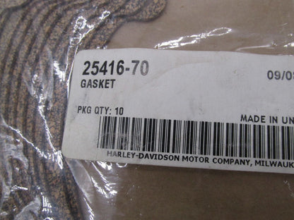 Pack of 10 Harley Davidson Genuine NOS Cork Clutch Derby Cover Gaskets 25416-70