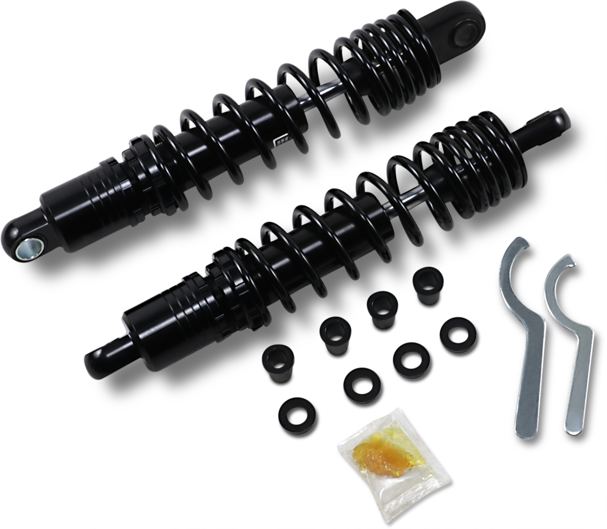Drag Specialties Premium Ride-Height Adjustable Shocks 1310-1842 Black