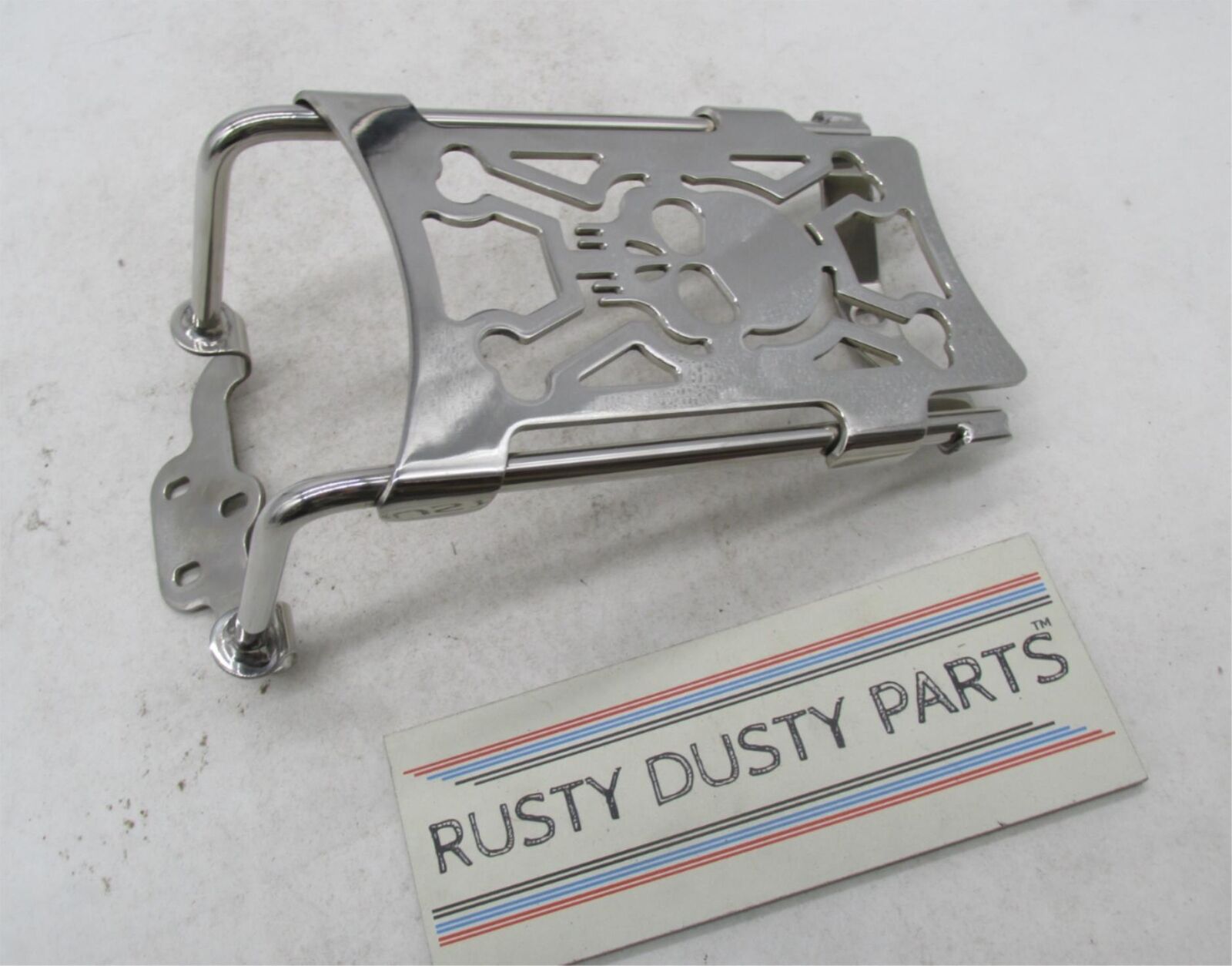 Harley Davidson Chrome 86- 07 Chrome Skull Luggage Rack