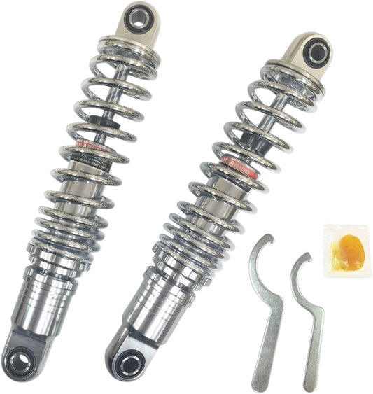 Drag Specialties Premium Ride-Height Adjustable Shocks 1310-1673 Chrome