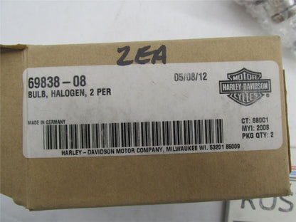 Pair of Harley Davidson Genuine NOS Halogen Bulbs 69838-08