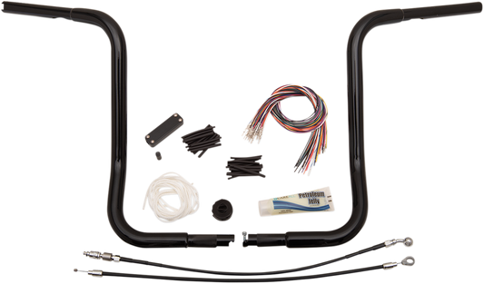 Fat Baggers, Inc. 1 1/4" EZ Install Round Top Handlebar Kits 16" Black 909416-B
