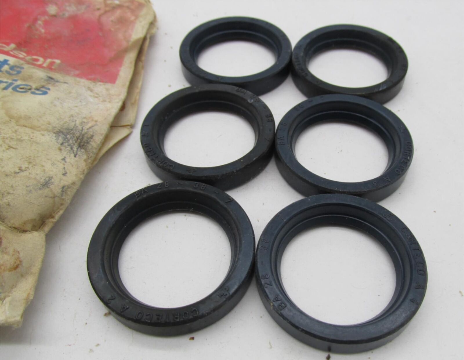 Lot of 6 Harley Davidson Genuine NOS Aermacchi Fork Slider Seals 45472-74P