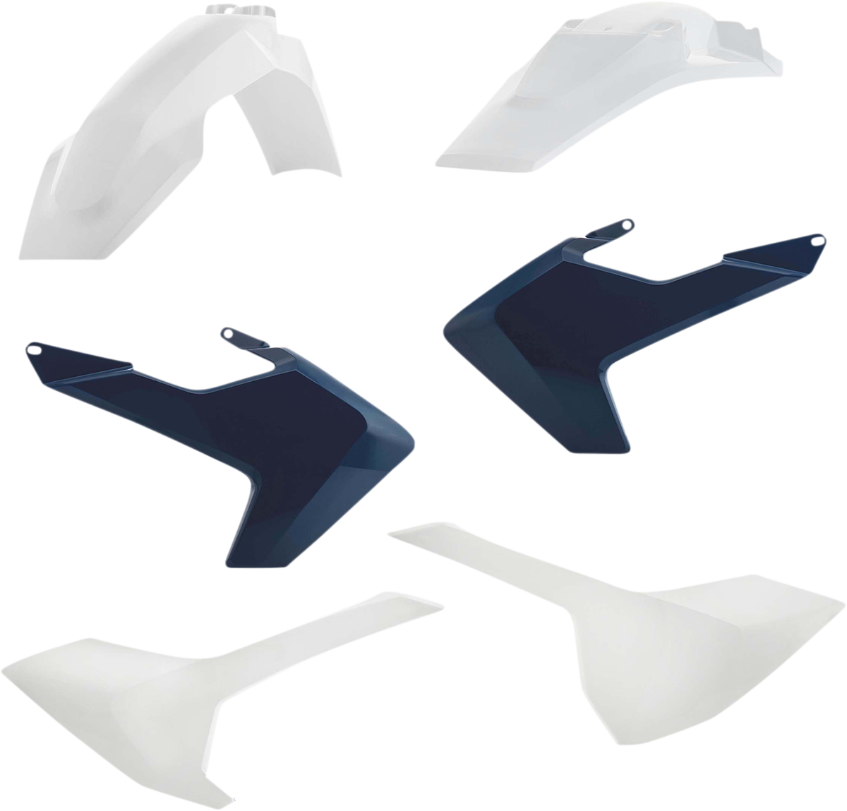 Acerbis Full Plastic Kit '19 OE White/Black 2634026345