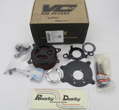 Vance & Hines NOS VO2 X Black Air Cleaner Intake Kit VH7169 42061