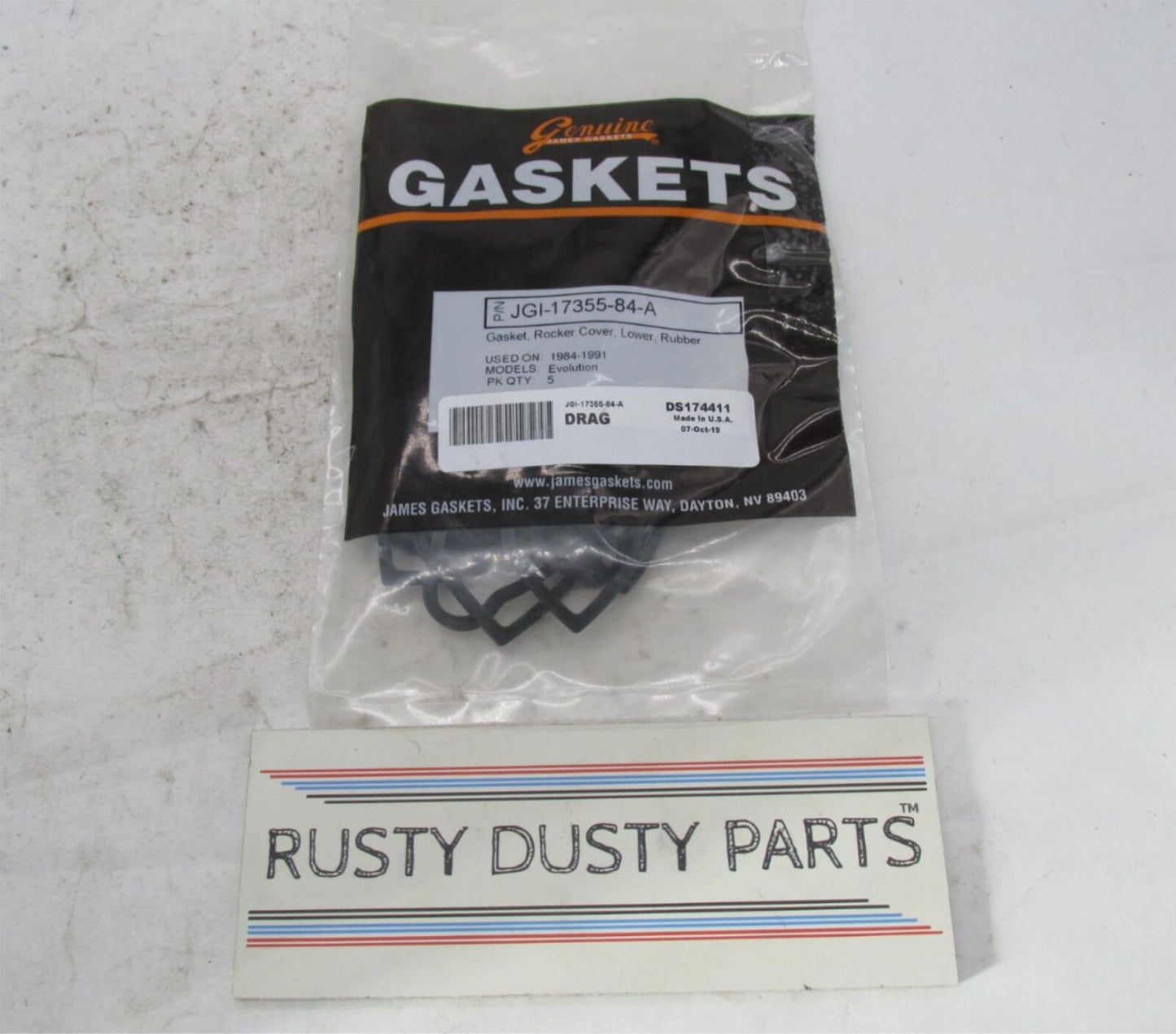 Lot of 7 Harley Davidson James Rubber Lower Rocker Cover Gaskets JGI-17355-84-A