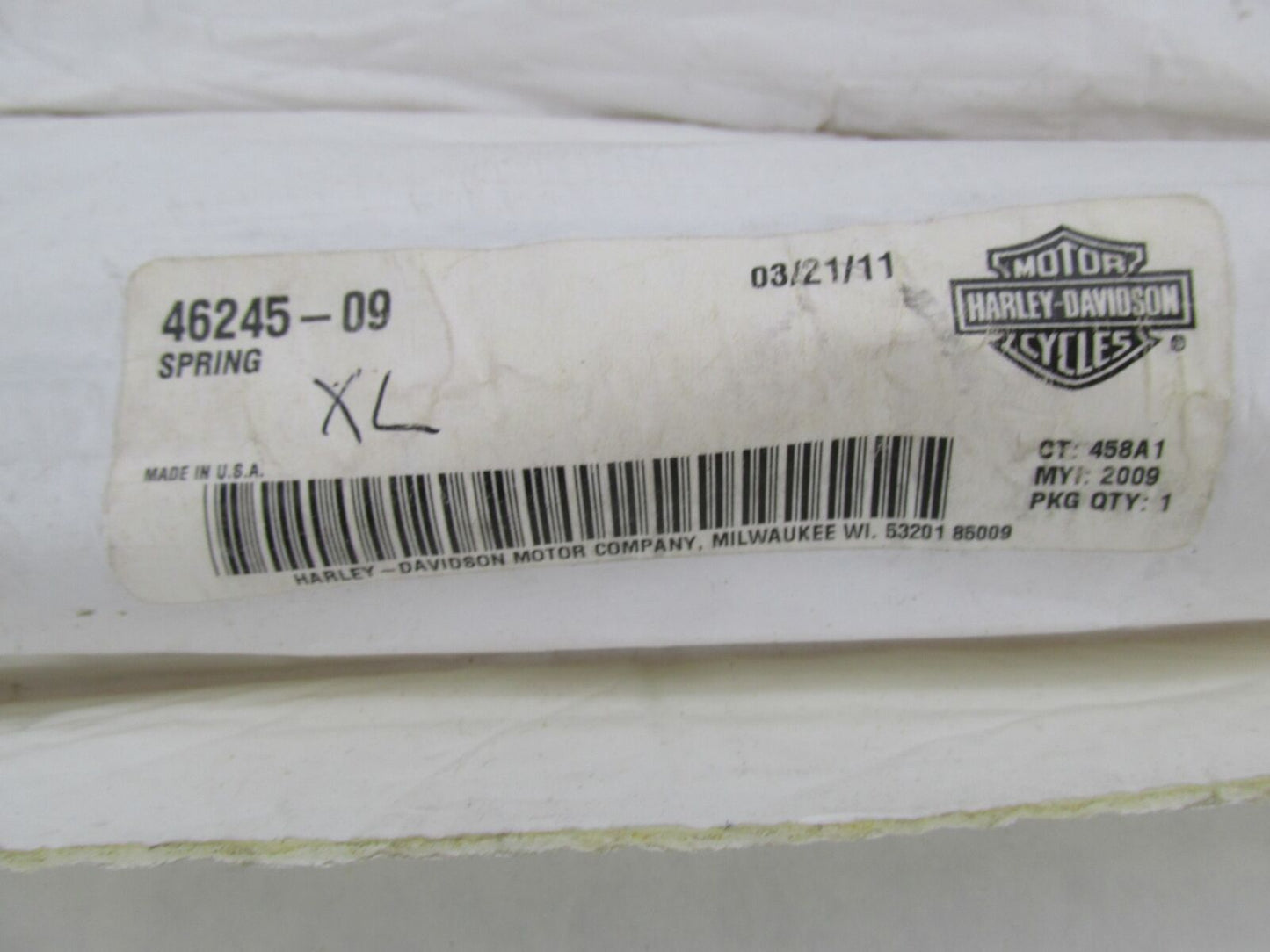 Harley Davidson Genuine NOS Sportster XL Front Fork Spring 46245-09
