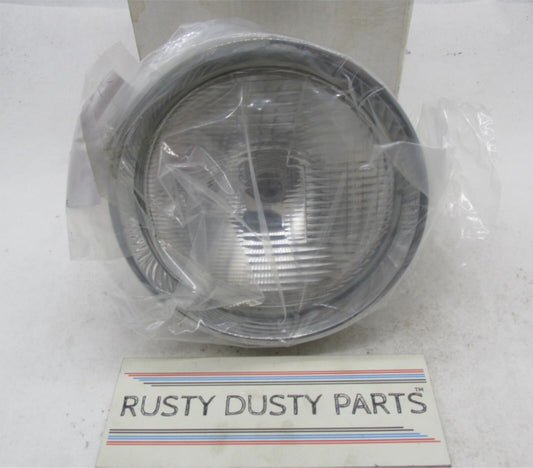 Kustomwerkz Harley 7" Chrome Headlight with Billet Trim H4 12V 76078