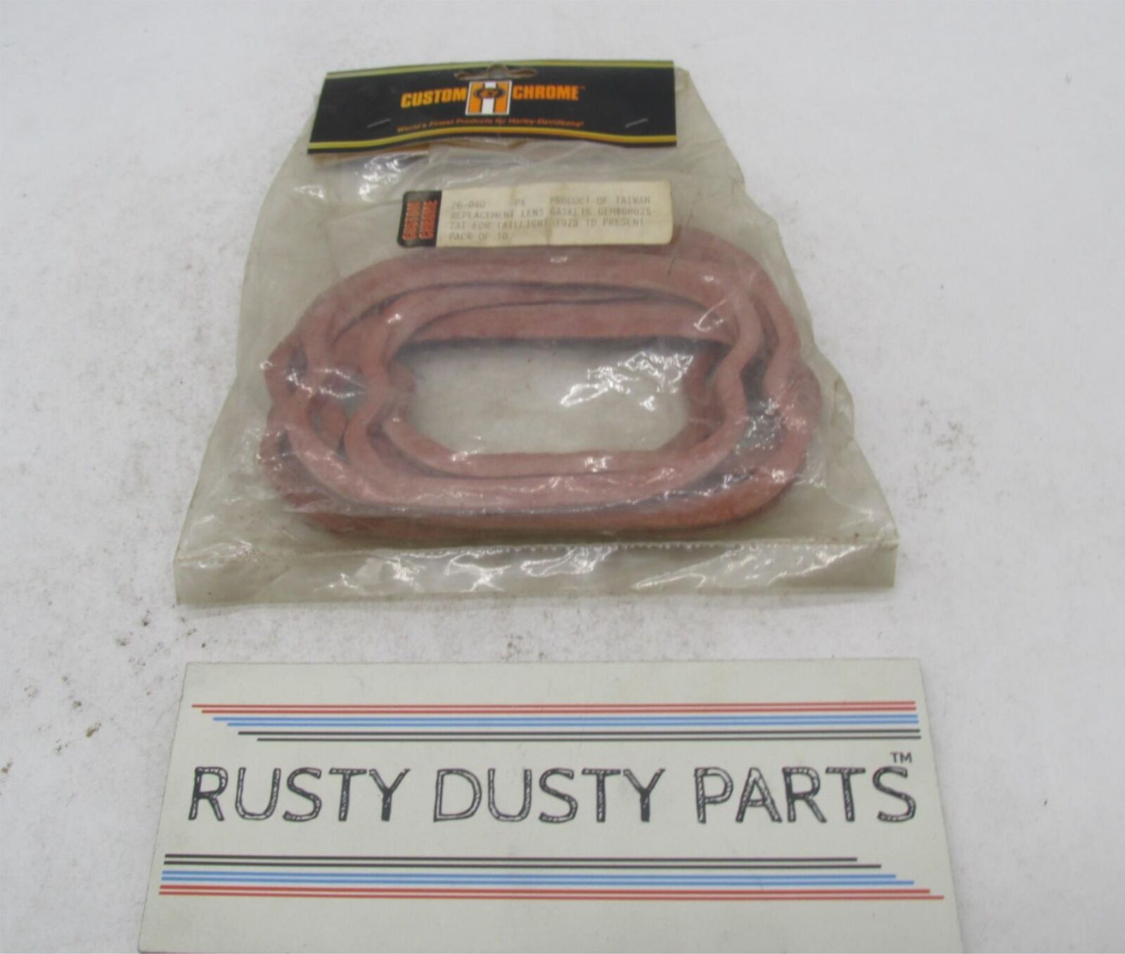 Lot of 7 Harley Davidson Custom Chrome Replacement Lens Gaskets 26-040 68025-73T