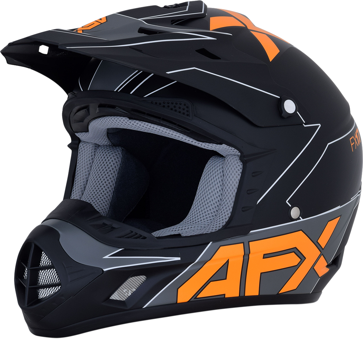AFX FX17 Aced Helmet Matte Black Orange Sm 0110-6504