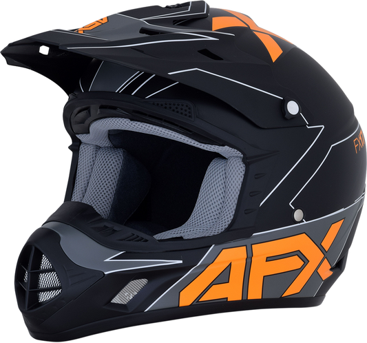 AFX FX17 Aced Helmet Matte Black Orange Sm 0110-6504
