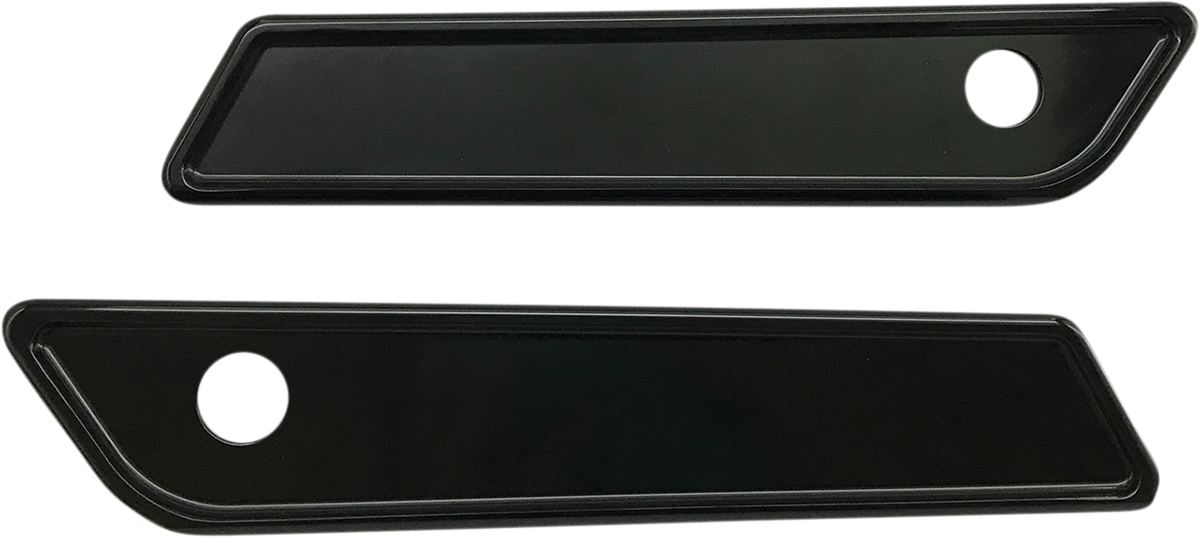 Pro-One Performance Saddlebag Latch Cover Polished Black - Small 104721B