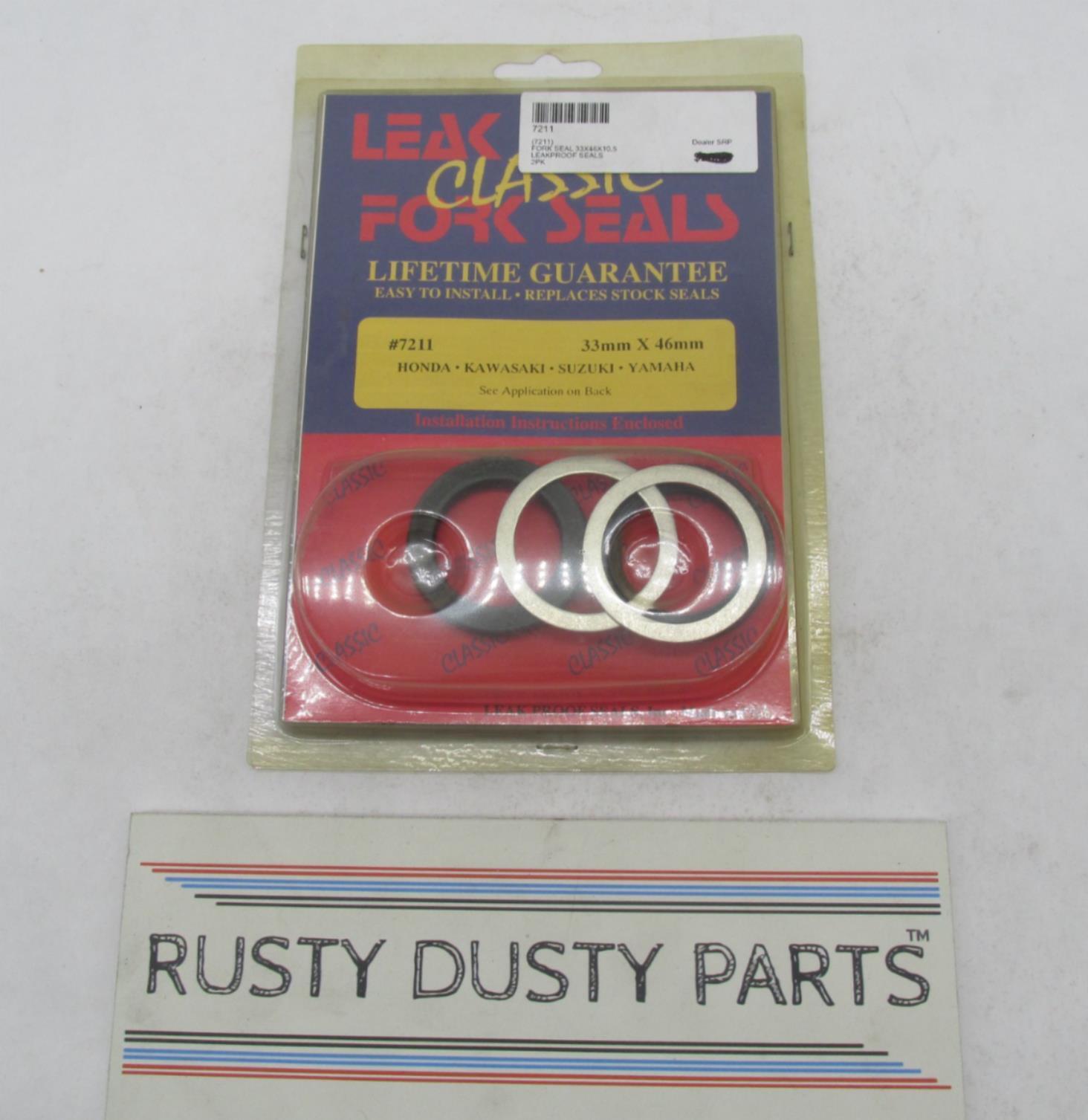 Honda Kawasaki Suzuki Leak Proof Seals Classic Fork Seals 33MM X 46MM 7211