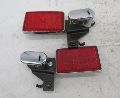 Pair of Stanley Red Reflectors with Bracket and Helmet Locks 0445