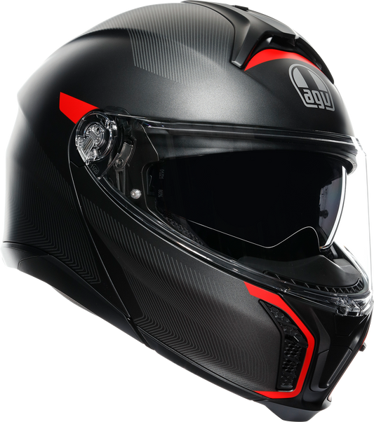 AGV Tourmodular Helmet Frequency Gunmetal/Red Large 211251F2OY00514