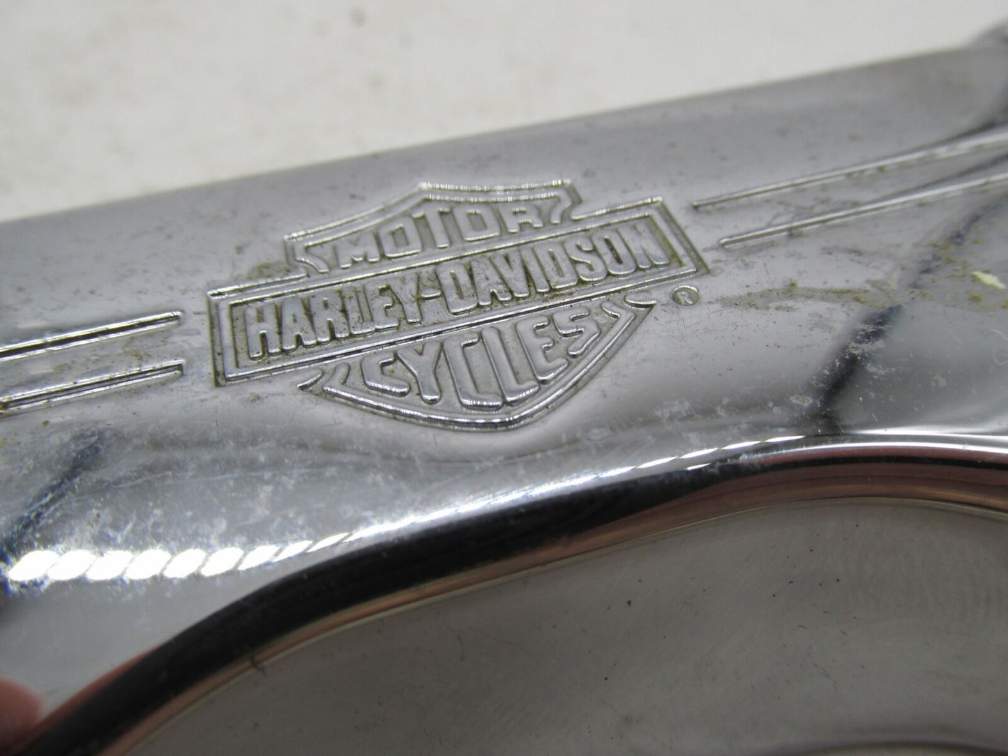 Harley-Davidson Chrome Riser Clamp Cover with Bar Shield Logo 56567-86B