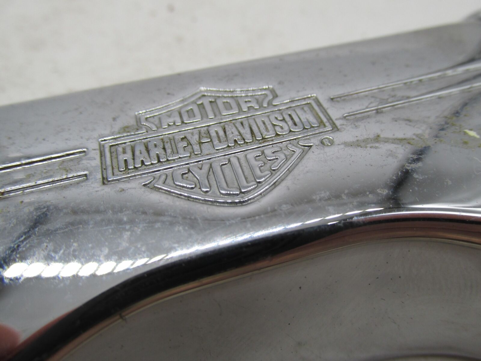 Harley-Davidson Chrome Riser Clamp Cover with Bar Shield Logo 56567-86B