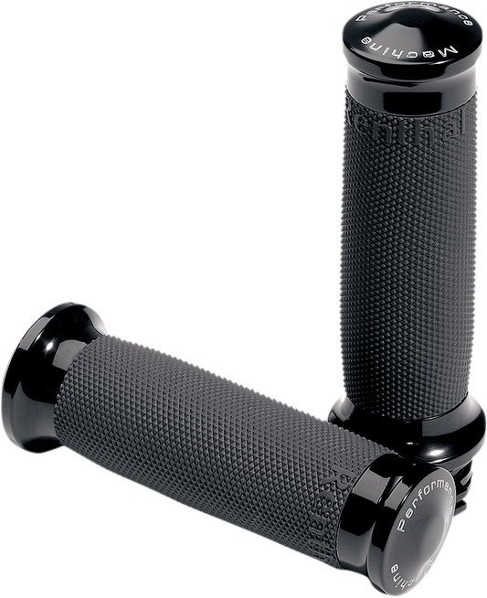 Performance Machine Contour Renthal Wrapped Grips Black 0063-2020-B