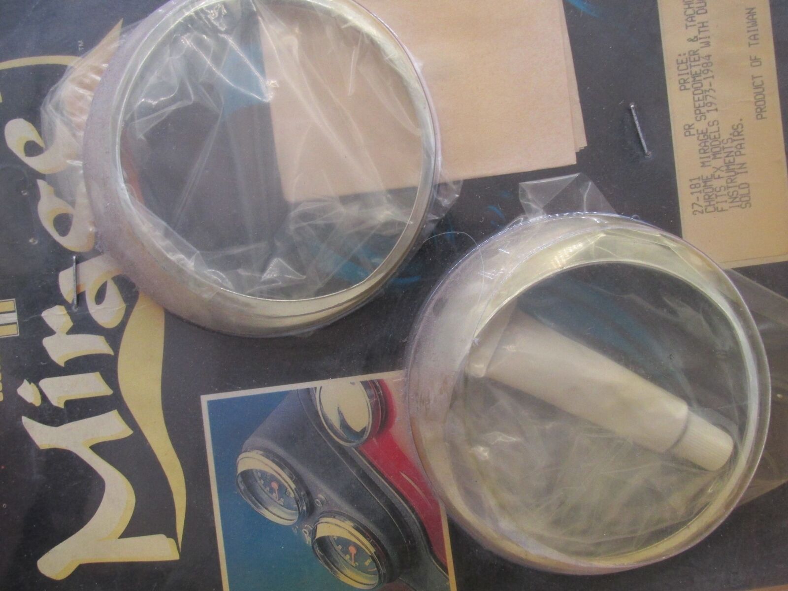 Pair Harley Mirage Speedo Speedometer and Tach Tachometer Visor FX Cover 27-181