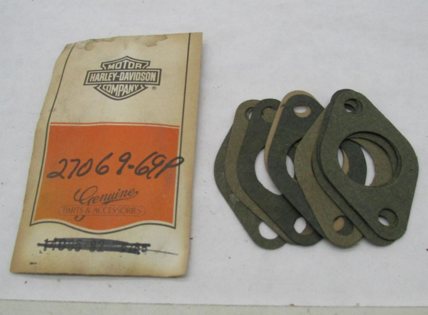 Lot of 9 Harley-Davidson Genuine NOS Aermacchi Intake Manifold Gaskets 27069-69P