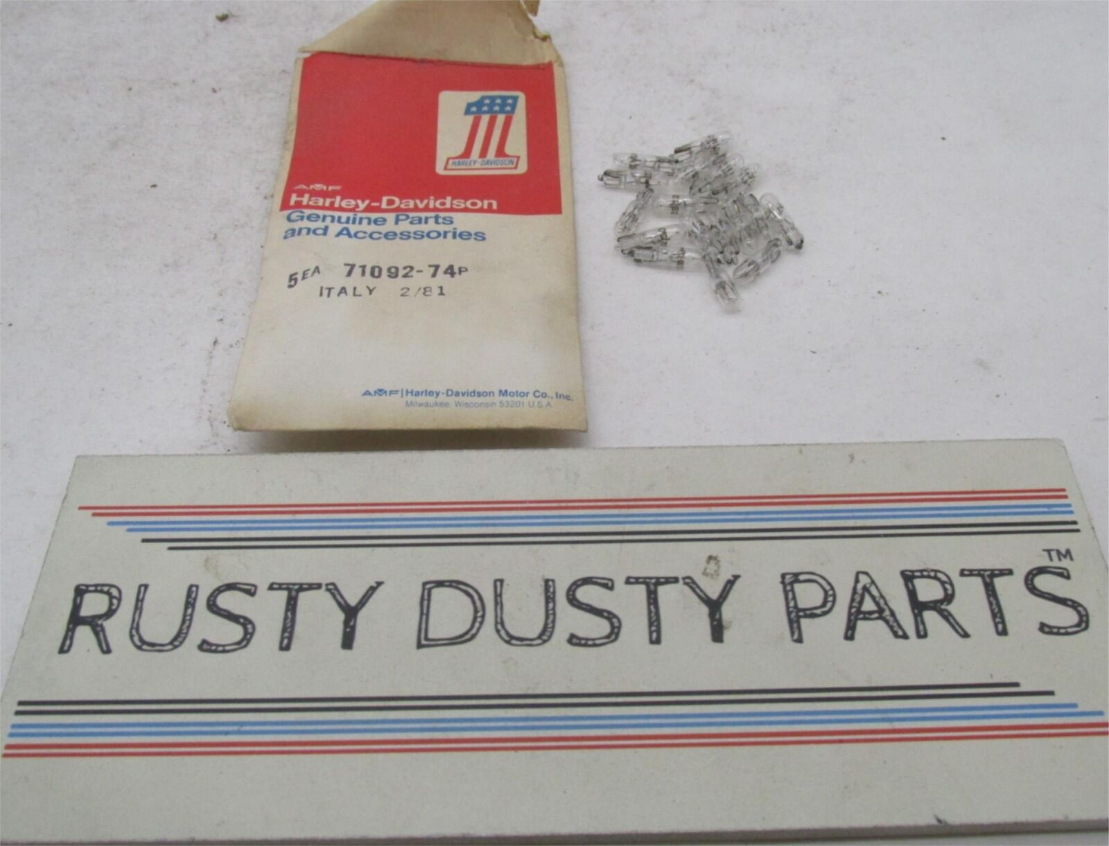 Lot of 17 Harley-Davidson Aermacchi Genuine NOS Indicator Lamp Bulbs 71092-74P