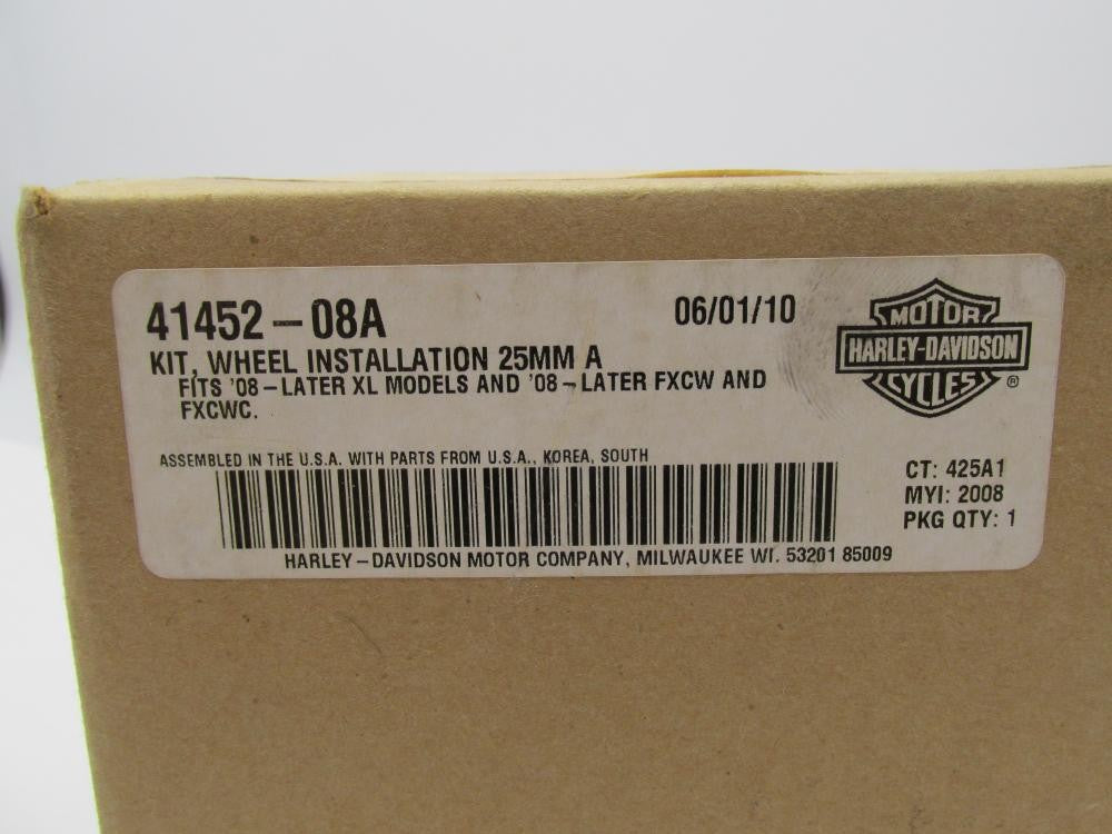 Harley-Davidson Genuine NOS 25MM Wheel Installation Kit 41452-08A