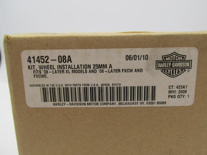 Harley-Davidson Genuine NOS 25MM Wheel Installation Kit 41452-08A