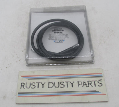 Drag Specialties 61" Stainless Steel Universal Black Coated Brake Line 1741-2735