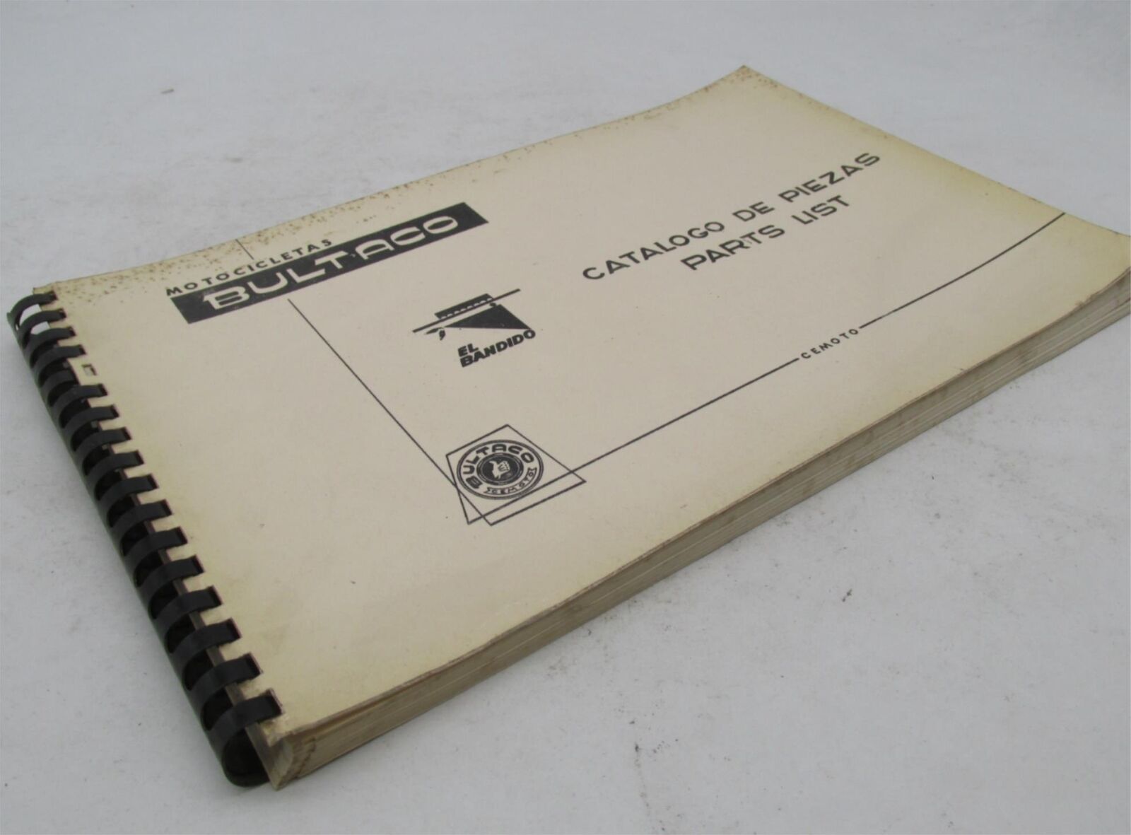 Bultaco Original Factory 1969 El Bandido Motorcycle Catalog Parts List